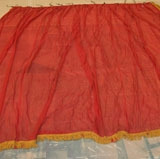 Red Sheer Curtain with Fullness 13'4