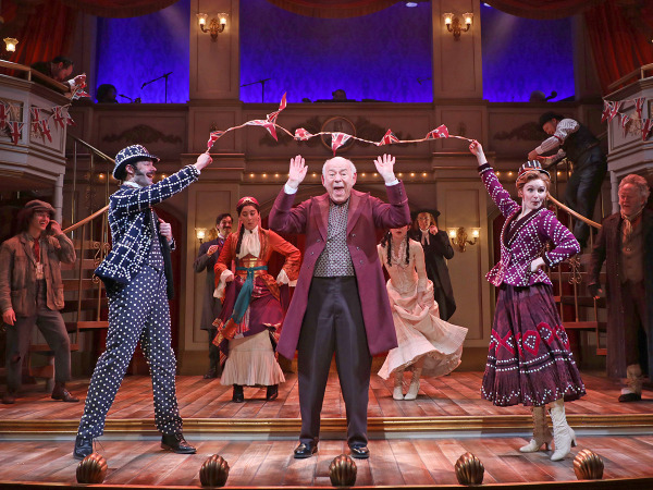 Lenny Wolpe with Jon Cooper, Natalie Welch and the cast of Goodspeed's The Mystery of Edwin Drood. Photo by Diane Sobolewski.