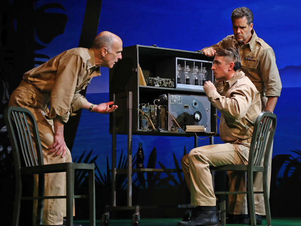 James Michael Reilley, John Michael Peterson and Eric Briarley in Goodspeed's South Pacific. Photo by Diane Sobolewski