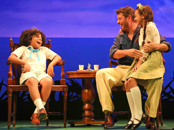Emjay Roa, Omar Lopez-Cepero and Sky Vaux Fuller in Goodspeed's South Pacific. Photo by Diane Sobolewski.