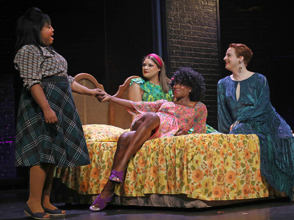 L Morgan Lee, Zachary A. Myers, Arewà Basit and Nora Brigid Monahan in Goodspeed's A Complicated Woman. Photo by Diane Sobolewski.