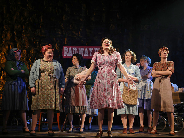 Christine Dwyer and the cast of Goodspeed's Maggie. Photo by Diane Sobolewski