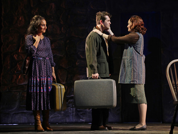 Sonya Venugopal, Sam Primack and Christine Dwyer in Goodspeed's Maggie. Photo by Diane Sobolewski