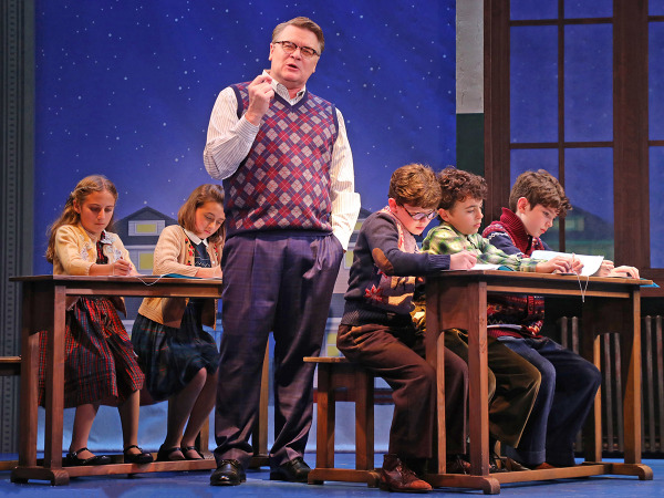 John Scherer and the cast of Goodspeed's A Christmas Story. Photo by Diane Sobolewski.