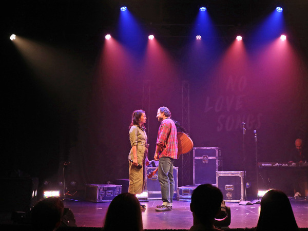 Anna Russell-Martin, John McLarnon and Gavin Whitworth in Goodspeed's No Love Songs. Photo by Diane Sobolewski.