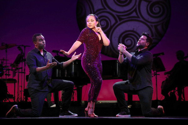 Jesse Nager, Jasmine Forsberg and Mauricio Martínez in Goodspeed Musicals' A Grand Night For Singing. Photo by Diane Sobolewski.