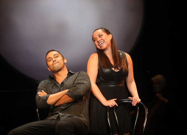 Jesse Nager and Jasmine Forsberg in Goodspeed Musicals' A Grand Night For Singing. Photo by Diane Sobolewski.