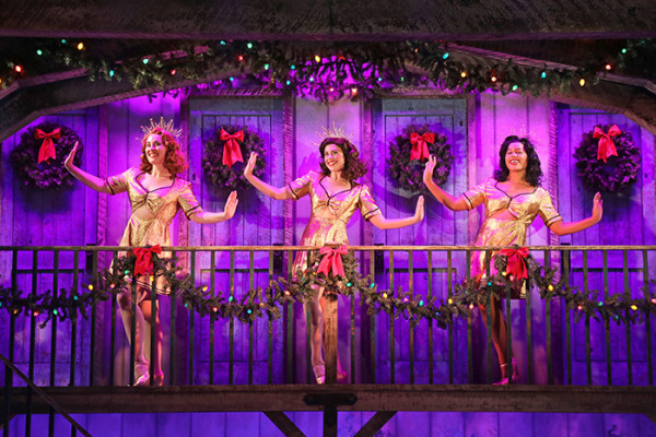Emily Larger, Julie Kavanagh and Rachel Lyn Fobbs in Goodspeed's Christmas in Connecticut. Photo by Diane Sobolewski.
