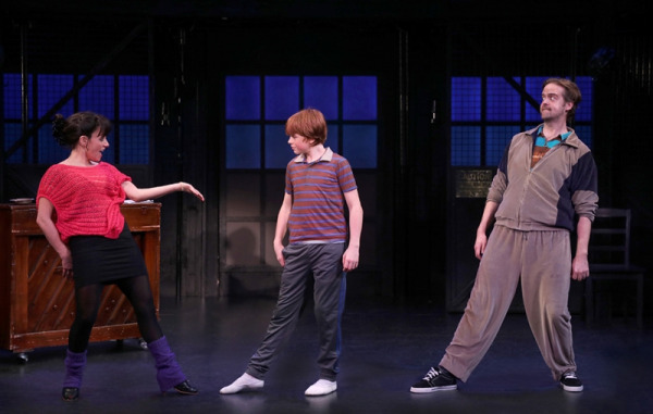 Michelle Aravena, Liam Vincent Hutt, and Erik Gratton in Goodspeed's Billy Elliot. (c)Diane Sobolewski.