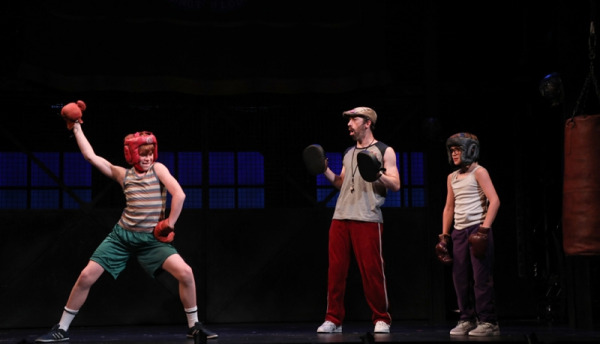 Liam Vincent Hutt, Jesse Swimm and Jon Martens in Goodspeed's Billy Elliot. (c)Diane Sobolewski