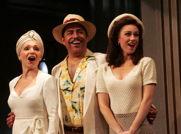 Christina Morrell, Danny Bolero & Kathleen Rooney in Goodspeed Musicals’ City of Angels. (c) Diane Sobolewski.