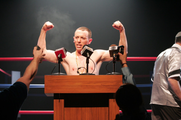 Cory Grant in Goodspeed's CUTMAN a boxing musical. (c) Diane Sobolewski.