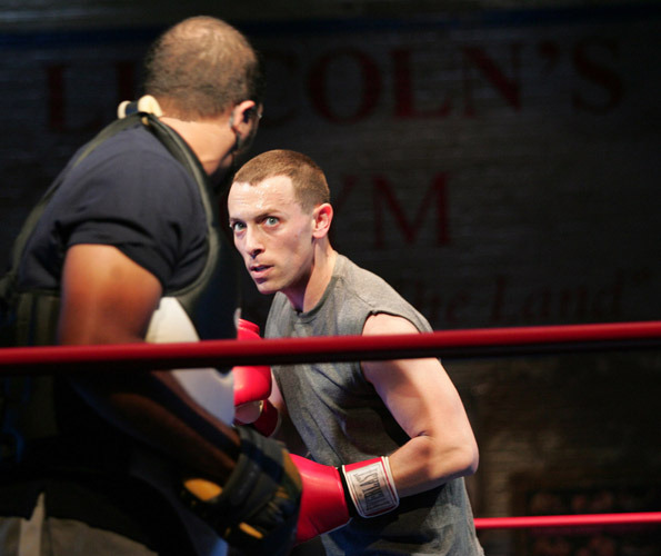 Cory Grant and Jerold Solomon in Goodspeed Musicals CUTMAN a boxing musical. (c) Diane Sobolewski.