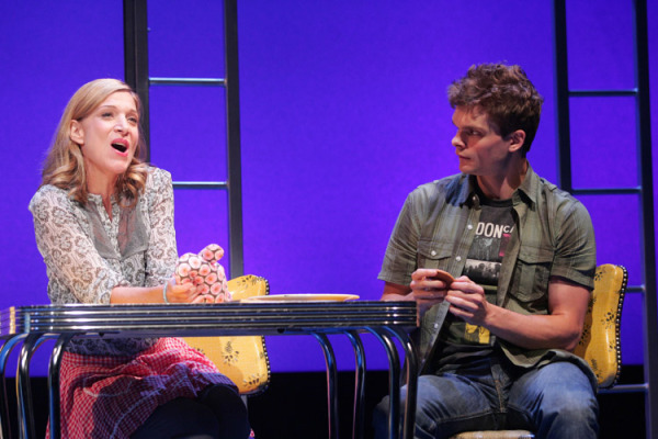Catherine Porter and Andrew Durand in Goodspeed's The Unauthorized Autobiography of Samantha Brown. (c) Diane Sobolewski.