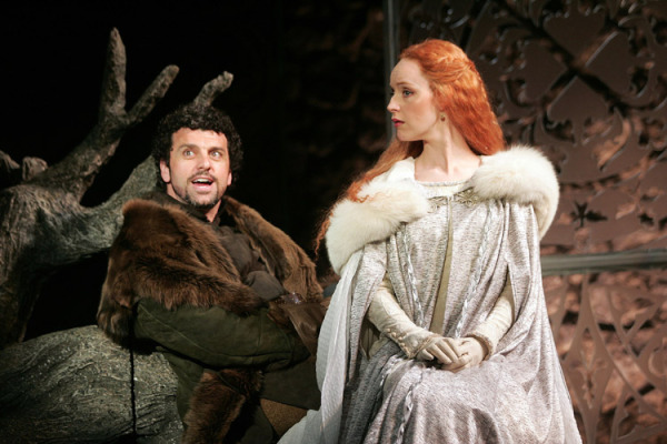 Erin Davies and Bradley Dean in Goodspeed Musicals' Camelot. (c) Diane Sobolewski.