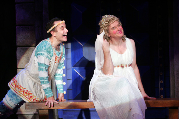 Adam Heller and John Scherer in Goodspeed's A Funny Thing Happened on the Way to the Forum. (c) Diane Sobolewski.