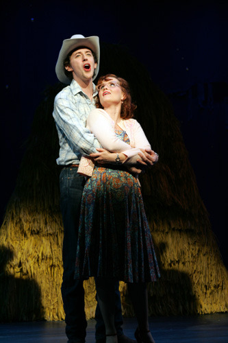 Josh Grisetti and Autumn Hurlbert in Goodspeed Musicals' LUCKY GUY. (c) Diane Sobolewski.