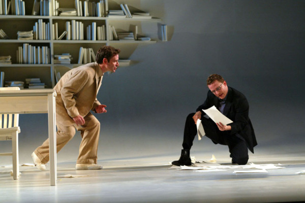 Malcolm Gets and Will Chase in Goodspeed's production THE STORY OF MY LIFE. (c) Diane Sobolewski.