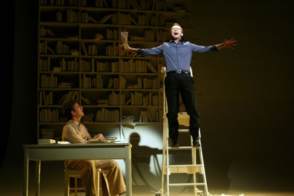 Malcolm Gets and Will Chase in Goodspeed's THE STORY OF MY LIFE show. (c) Diane Sobolewski.