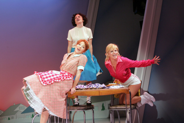 Cynthia Ferrer, Natalie Bradshaw and Felicia Finely in Goodspeed Musicals' Happy Days. (c)Diane Sobolewski.