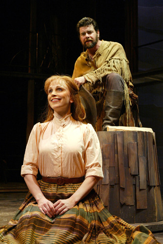Jacqueline Piro and Burke Moses in Goodspeed's SEVEN BRIDES FOR SEVEN BROTHERS. (c) Diane Sobolewski.
